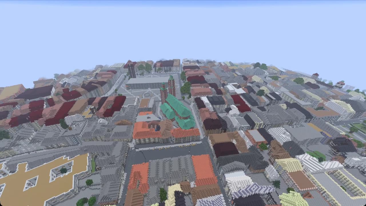 克拉科夫中央集市广场 Minecraft 地图下载 实机游戏截图 1