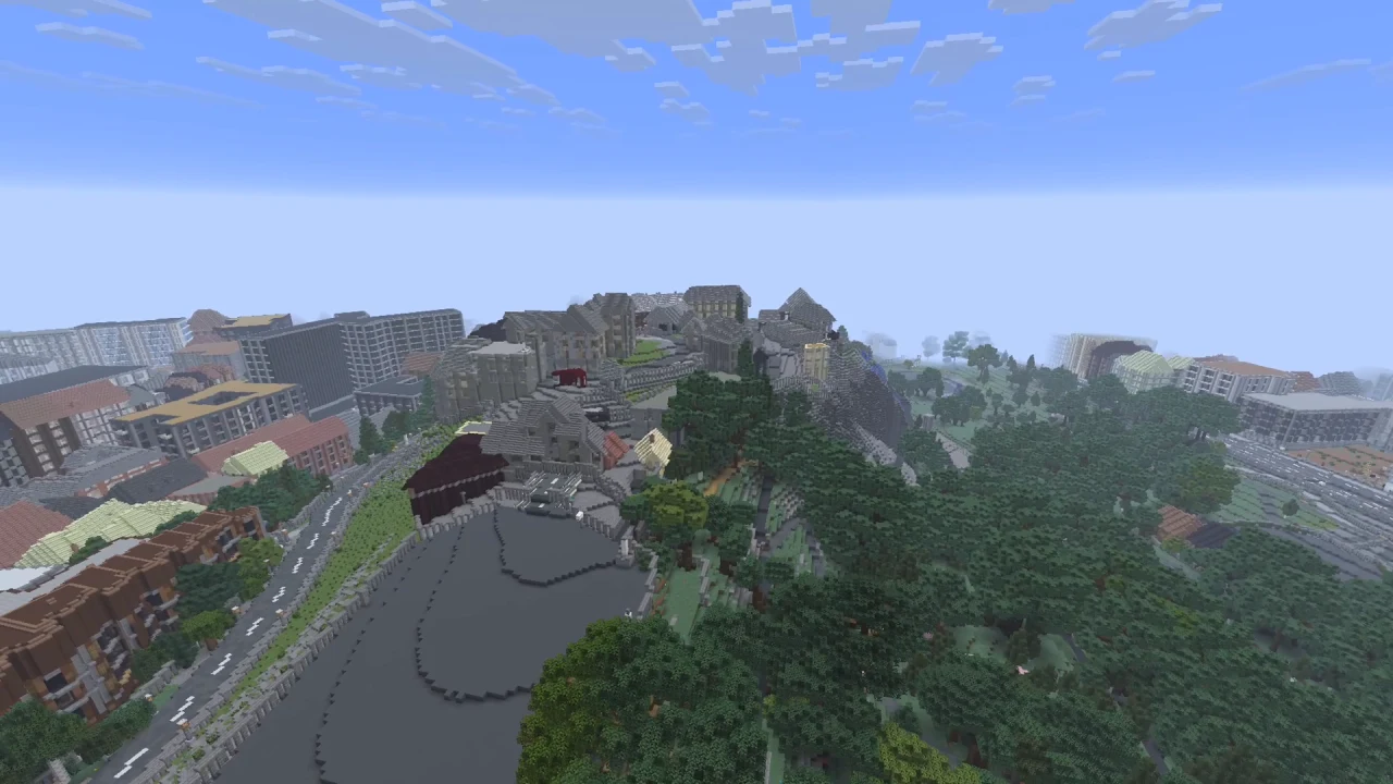 Kastel Edinburgh dan Castlehill — Map Minecraft Java Tangkapan layar permainan 2
