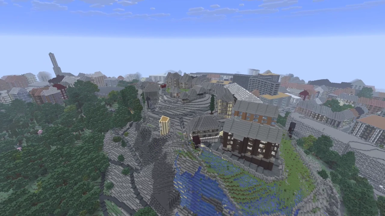 Kastel Edinburgh dan Castlehill — Map Minecraft Java Tangkapan layar permainan 3