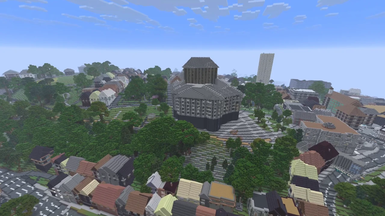Quebec Lama dan Château Frontenac — Map Minecraft Java Tangkapan layar permainan 2