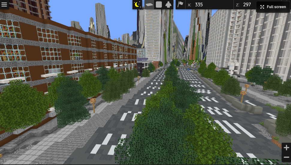 Manhattan, New York, United States generated in Minecraft