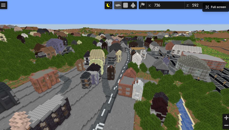 Migiana, Mantignana, Italy generated in Minecraft